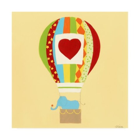 Trademark Fine Art June Erica Vess 'Up, Up and Away III Childrens Art' Canvas Art, 14x14 WAG16053-C1414GG